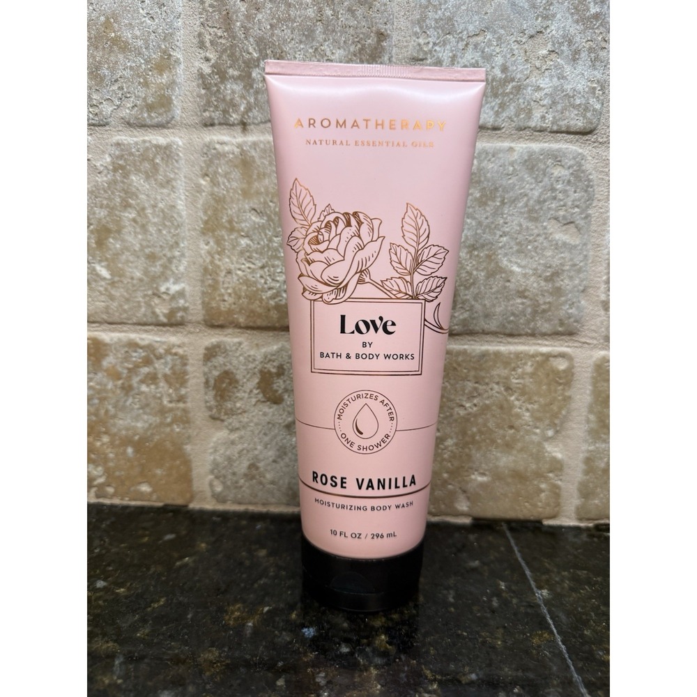 BATH & BODY WORKS AROMATHERAPY LOVE ROSE VANILLA MOISTURIZING BODY WASH 10oz